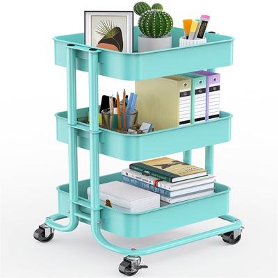 3 Tier Metal Rolling Utility Cart - 13