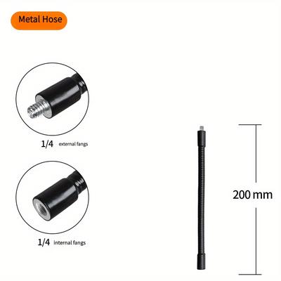 "TEMU Iron Flexible Gooseneck Camera Mount With Ball Head, Universal 1/4" Adapter, Live Streaming Overhead Phone Clamp, Multi-purpose Selfie Stick For Photography And Video Recording" Image