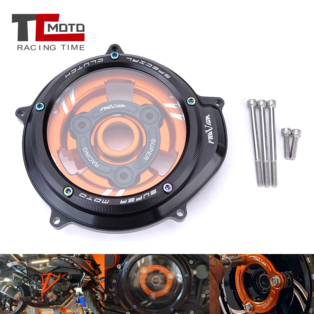 Motor Transparent Kupplung Abdeckung Schutz Für KTM 1290 Superduke R S T GT 2015-2023 1090 1050 1190 Abenteuer/R Super Duke 1290 R/GT Image