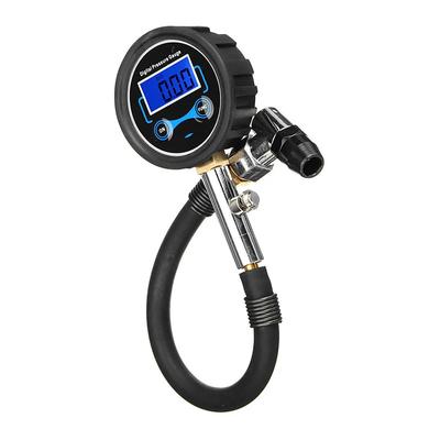 Car Motorcycle Van 0-200Psi Digital LCD Tyre Tire Air Pump Pressure Gauge Tester Pressure Gauge Digital Tire Pressure Gauge 200 Psi with Adapter Kit Compatible with Car Bike Motorcycle