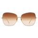 DITA Cat Eye Womens Yellow Gold Dark Brown to Clear Gradient Zazoe Metal - One Size | DITA Sale | Discount Designer Brands