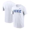 Men's Nike White Duke Blue Devils Primetime Wordmark T-Shirt