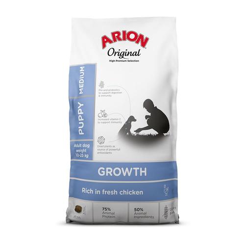 12kg Arion Original Growth Medium Breed Huhn Hundefutter trocken