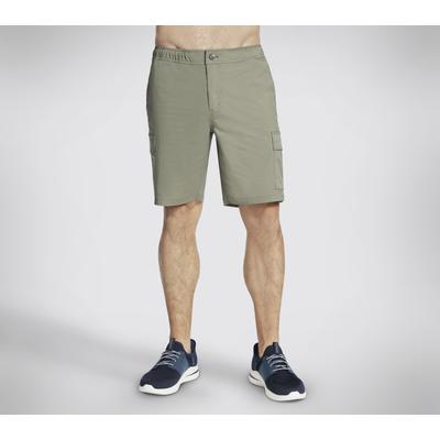 Skechers Men's Downtown Cargo 9 Inch Short | Size Small | Olive/Gray | Polyester