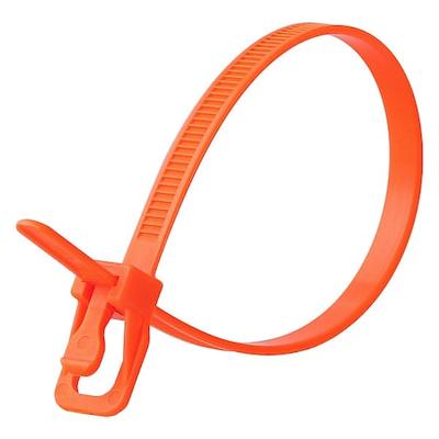 RETYZ EVT-S08FO-TA Cable Tie, 8 in L, 2.16 in Max Bundle Dia., Fluorescent