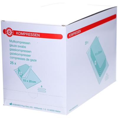 Mullkompressen 10x20 cm steril 8fach 25x5 St Kompressen Image