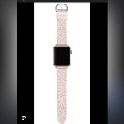 Kate Spade Accessories | Kate Spade Pink Glitter Jelly Apple Watch Band | Color: Pink/Silver | Size: Os