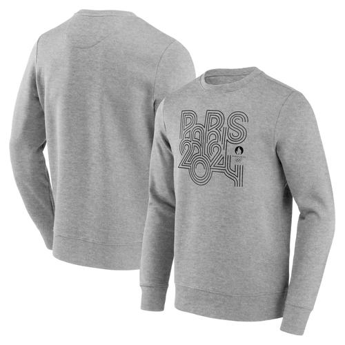 Paris 2024 Olympics Outline Grafik Crew Sweat - Grau