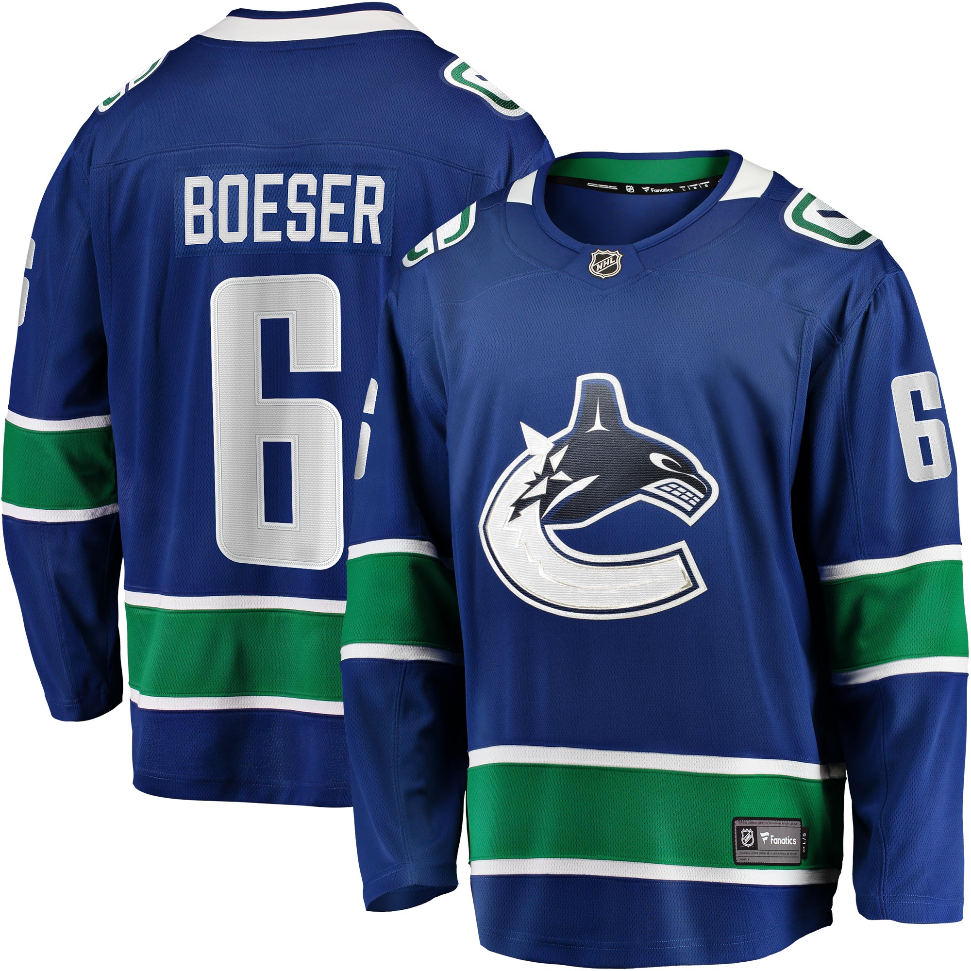 Vancouver Canucks Fanatics Branded Home Breakaway Jersey - Brock Boeser Image