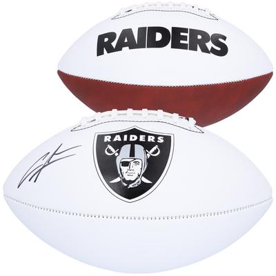 Charles Woodson Oakland Raiders signierter Franklin White Panel Football Image