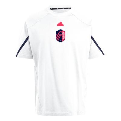Weißes adidas St. Louis City SC 2024 Travel T-Shirt mit Raglanärmeln für Herren Image