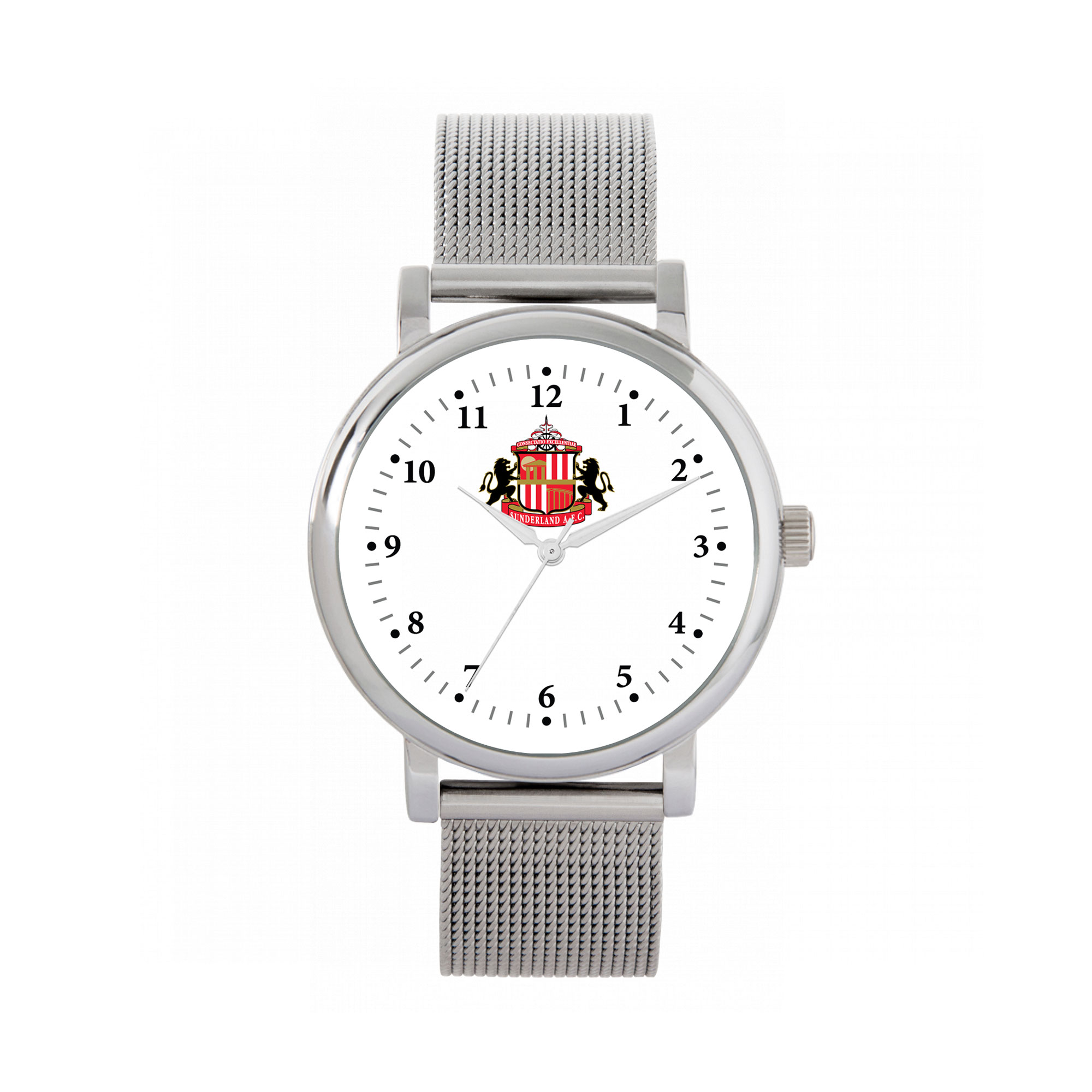 Sunderland-Uhr mit silbernem Gehäuse und Netzarmband – Unisex Image