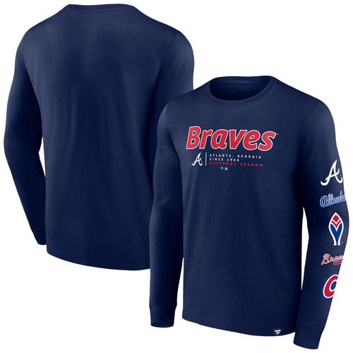 Atlanta Braves Fanatics Fundamental Langarm-T-Shirt – Herren