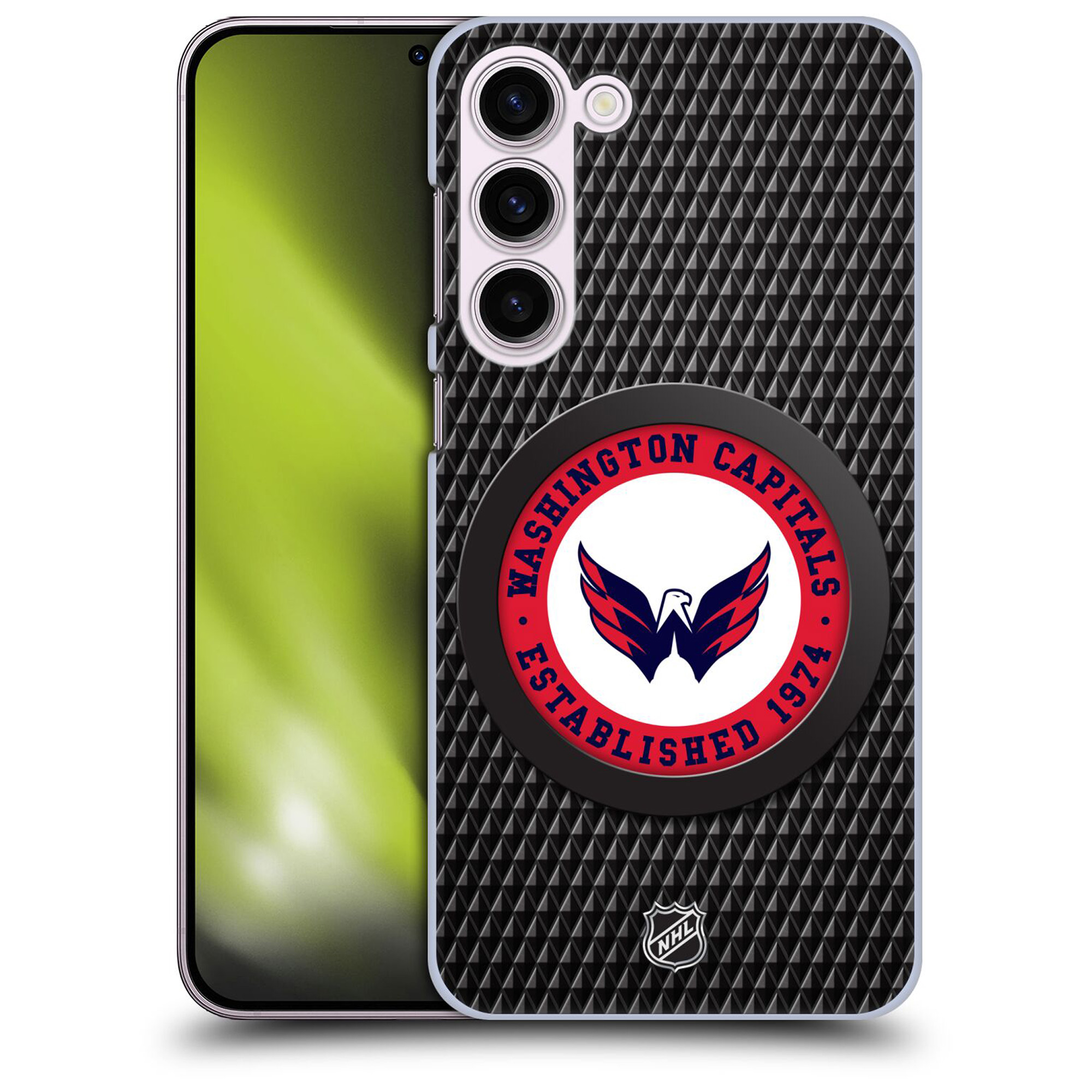 Washington Capitals NHL Puck Texture Grafik Phone Case - Samsung Image