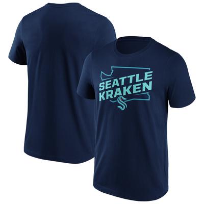Seattle Kraken Fanatics Branded Hometown Graphic T-Shirt – Marineblau – Herren Image