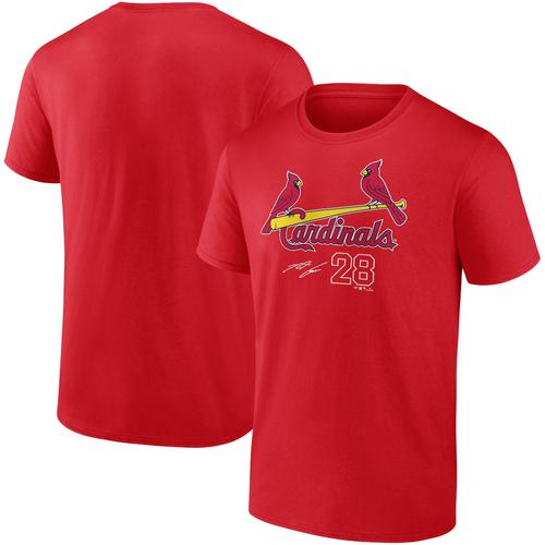 Herren St. Louis Cardinals Fanatics Nolan Arenado Rotes T-Shirt mit Spielername und -nummer