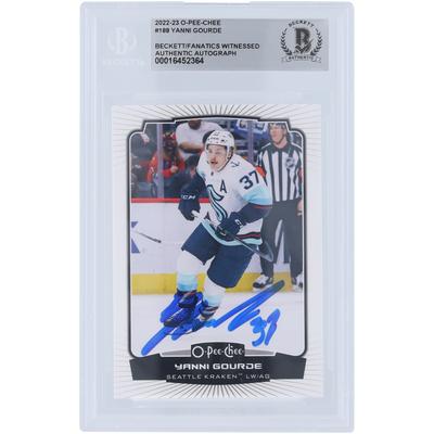 Yanni Gourde Seattle Kraken signierte 2020-23 Upper Deck O-Pee-Chee #188 Beckett Fanatics bezeugte authentifizierte Karte Image