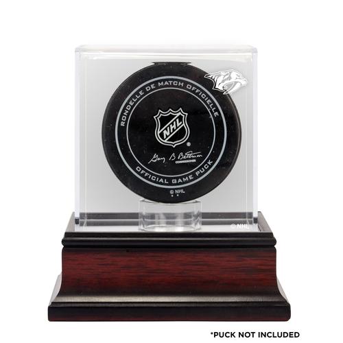 Nashville Predators Mahagoni Hockey Puck Logo Vitrine