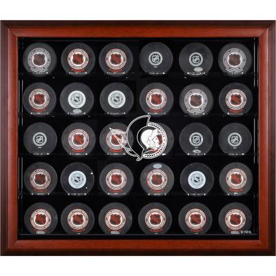 Ottawa Senators Vitrine für 30 Pucks, Mahagonirahmen (2020-heute) Image
