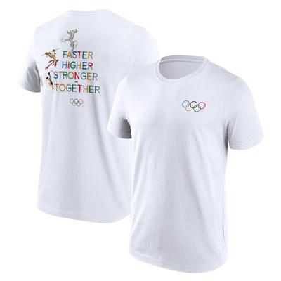 The Olympic Collection x Looney Tunes Stabhochsprung-T-Shirt mit Typografie-Grafik vorne und hinten – Weiß – Damen Image