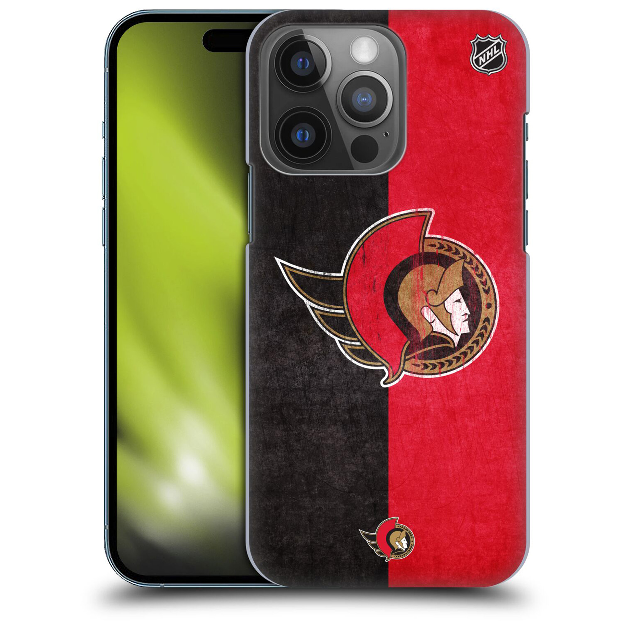 Ottawa Senators NHL Half Distressed Grafik Phone Case - iPhone Image