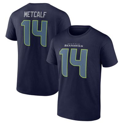 Seattle Seahawks Name und Nummer Grafik T-Shirt - DK Metcalf 14 - Herren Image