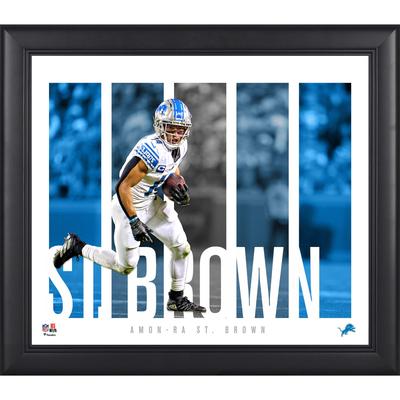 Amon-Ra St. Brown Detroit Lions Spielerpanel-Collage, gerahmt, 38,1 x 43,2 cm Image