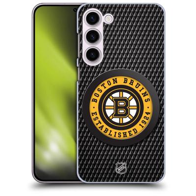 Boston Bruins NHL Puck Texture Grafik Phone Case - Samsung Image