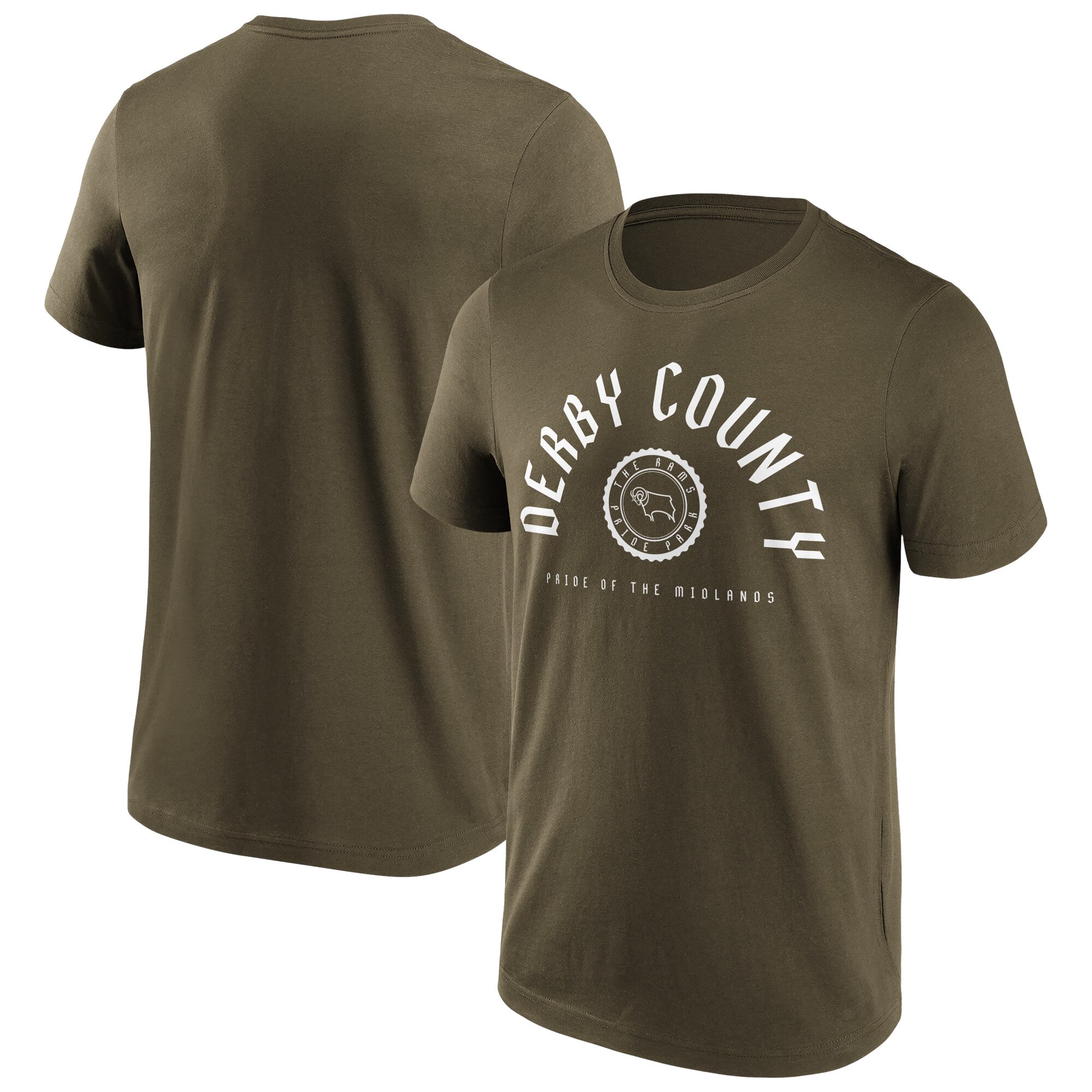 Derby County College Stamp T-Shirt – Khaki – Herren Image