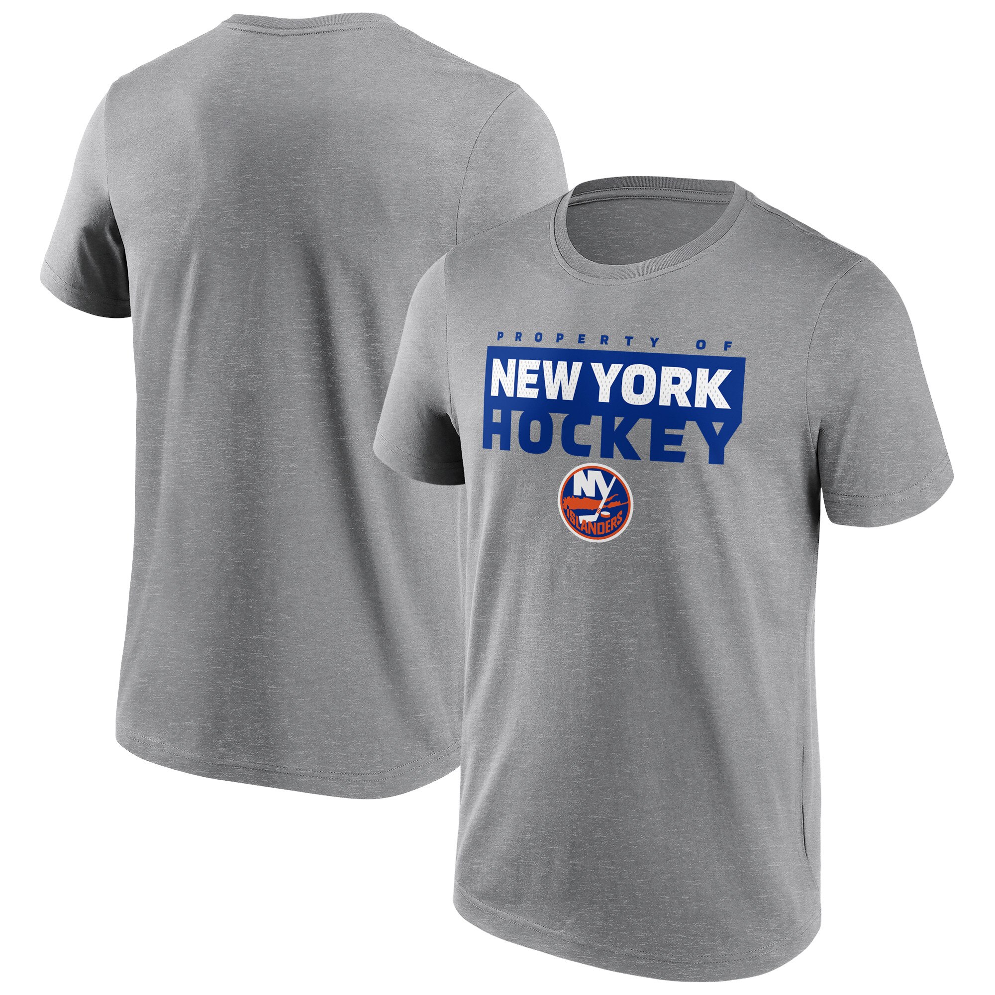 New York Islanders Fanatics Branded Gain Ground T-Shirt - Sportgrau - Herren Image