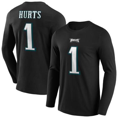 Philadelphia Eagles Alternate Name & Number Langarm-T-Shirt - Jalen Hurts - Herren Image