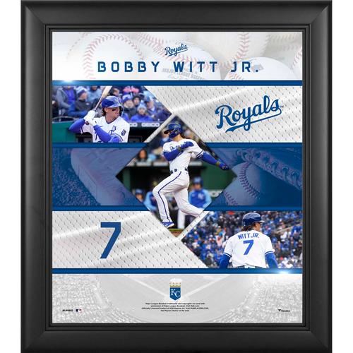 Bobby Witt Jr. Kansas City Royals, gerahmt, 15 x 17 Zoll, Collage mit genähten Sternen