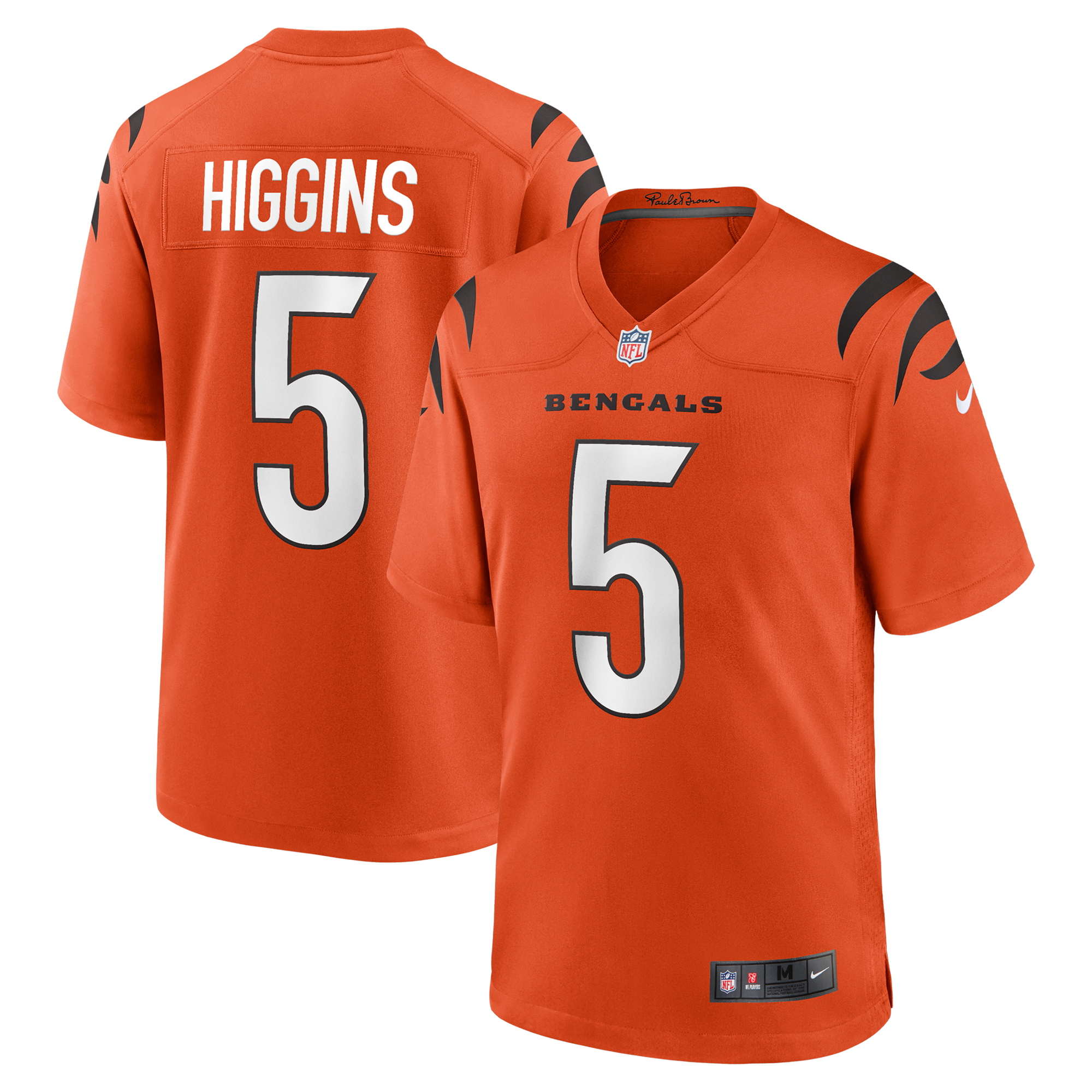 Cincinnati Bengals Nike Game Ausweichtrikot - Orange - Tee Higgins - Herren Image