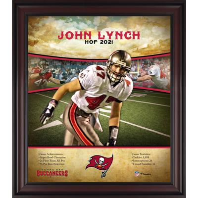 John Lynch Tampa Bay Buccaneers Gerahmte 15" x 17" Hall of Fame Karriereprofil-Collage Image