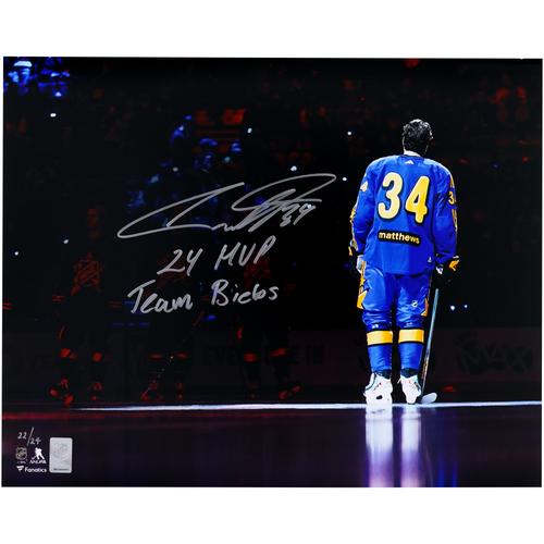 Von Auston Matthews signiertes Foto vom NHL All-Star Game 2024 der Toronto Maple Leafs, 16 x 20 Zoll, mit mehreren Inschriften – limitierte Auflage von 24 Stück