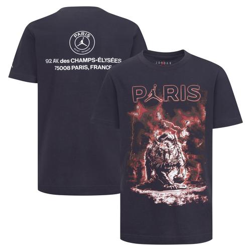 Paris Saint-Germain Jordan Lightning T-Shirt – Schwarz – Kinder