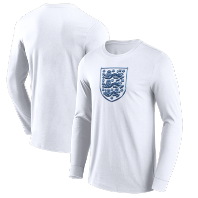 England Chromatic Graphic Langarm-T-Shirt – Weiß – Herren Image
