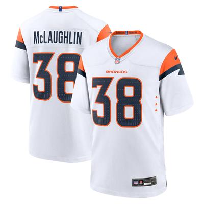 Denver Broncos Nike Game Auswärtstrikot - Weiß - Jaleel McLaughlin - Herren Image