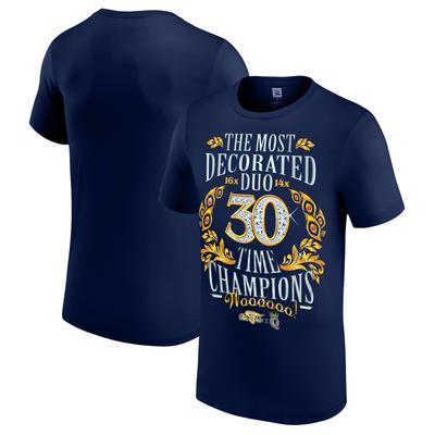 T-Shirt „Ric Flair & Charlotte Flair – Meistdekoriertes Duo“ für Herren, Marineblau Image