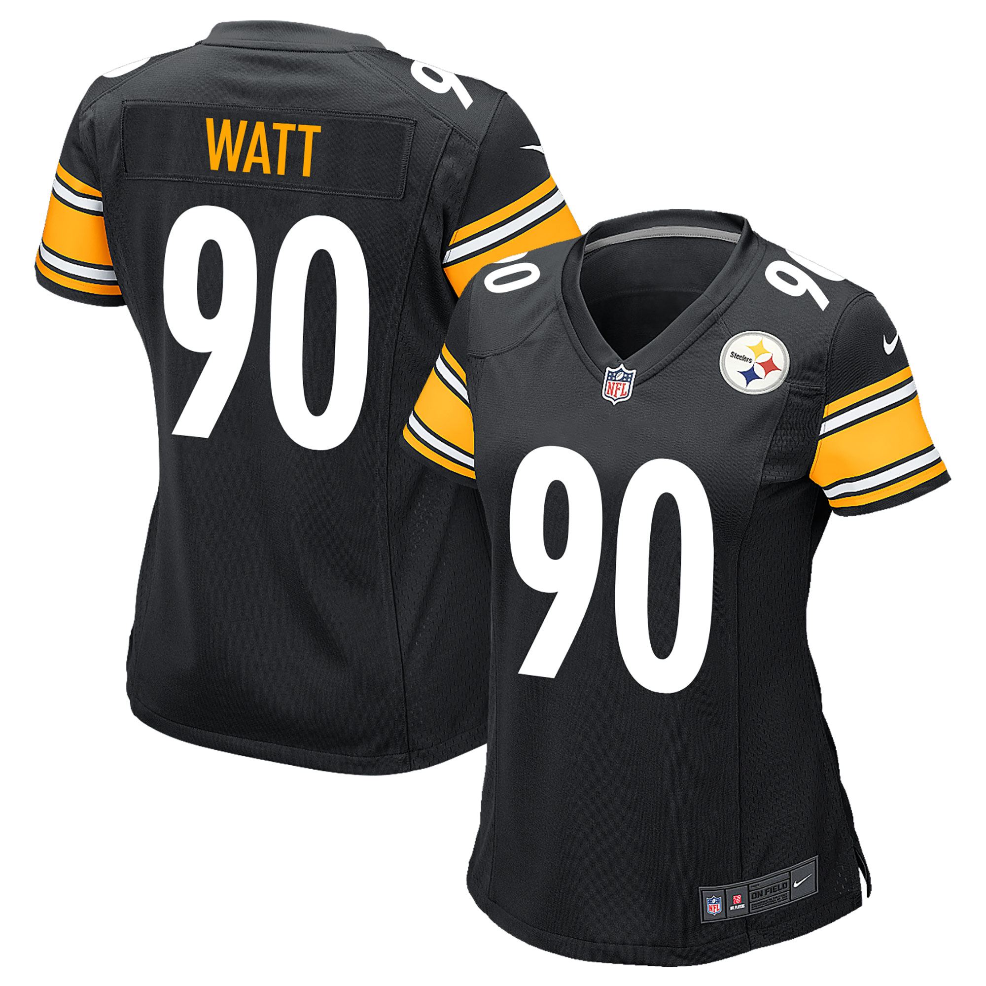 Pittsburgh Steelers Home Game Jersey - T.J. Watt - Womens Image