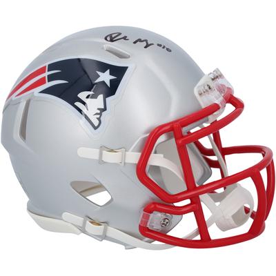 Von Drake Maye signierter Riddell Speed Mini-Helm der New England Patriots Image