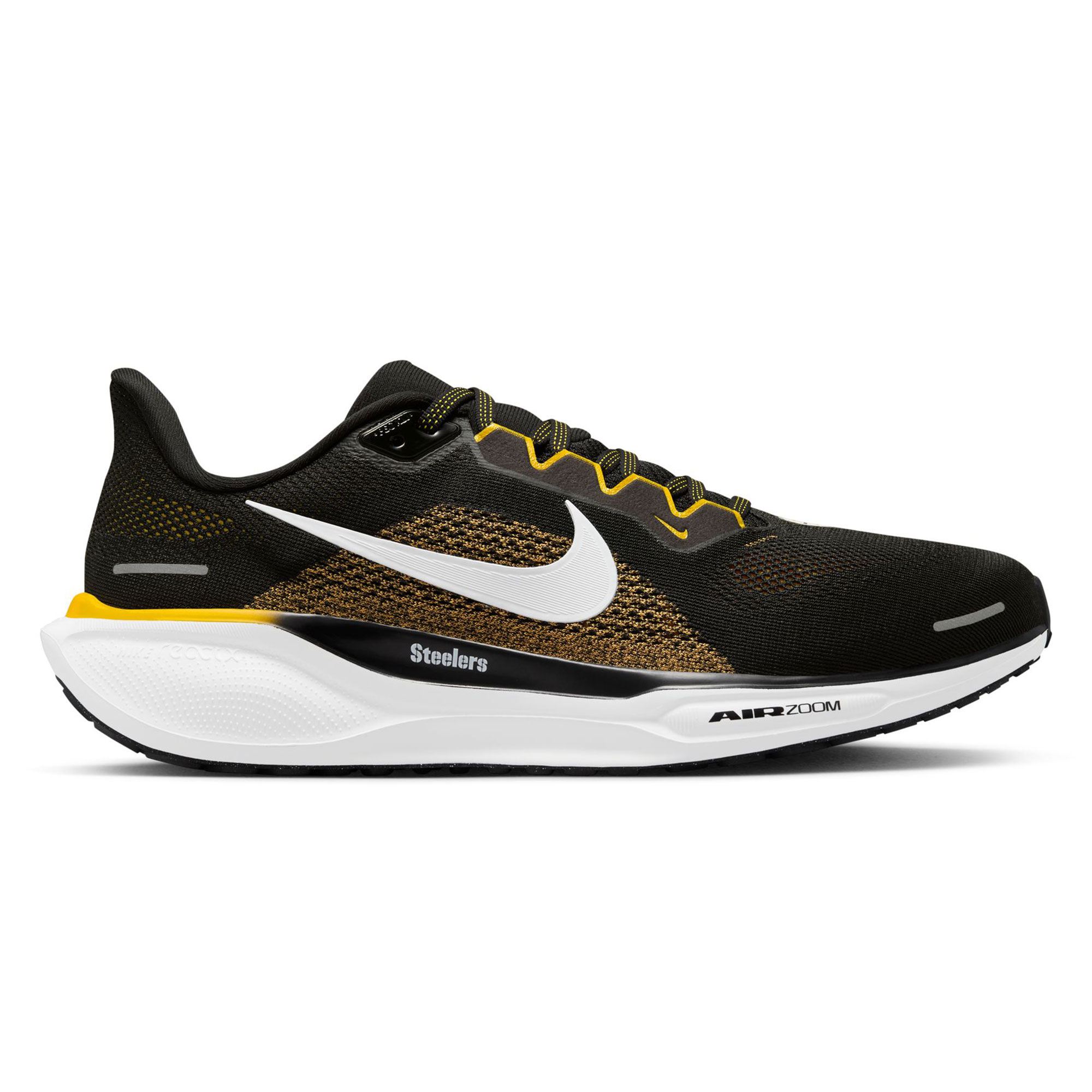 Unisex Nike Schwarz Pittsburgh Steelers Zoom Pegasus 41 Laufschuhe Image