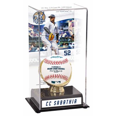 CC Sabathia New York Yankees Ruhestands-Vitrine mit goldenem Handschuh und Bild Image