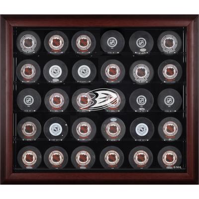 Anaheim Ducks 30-Puck-Vitrine aus Mahagoni Image