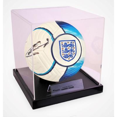 England Harry Kane signierter Nike Team Strike-Fußball der englischen Nationalmannschaft – gerahmt Image