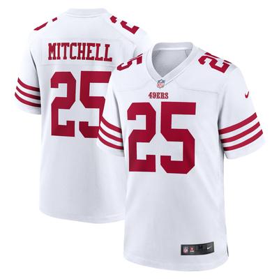 San Francisco 49ers Nike Game Auswärtstrikot - Weiß - Elijah Mitchell - Herren Image