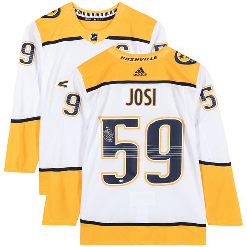 Roman Josi – Autogramm vom Nashville Predators – Weißes authentisches Adidas-Trikot