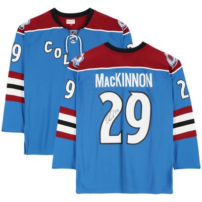 Nathan MacKinnon Colorado Avalanche signiertes Rookie-Saison-Modell Mitchell & Ness Replica-Trikot 2013/14 Image
