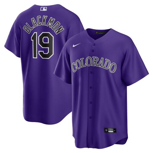 Lila Nike Herrentrikot mit alternativem Spielernamen und Charlie Blackmon Colorado Rockies