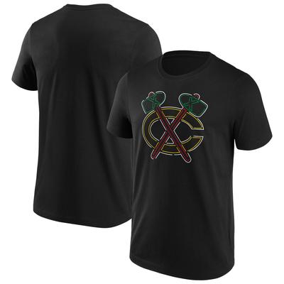 Chicago Blackhawks Fanatics Branded Edge T-Shirt - Schwarz - Herren Image